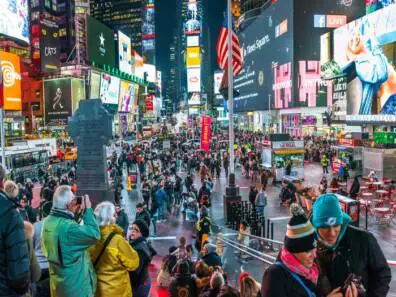 Times Square, United States crowded place world