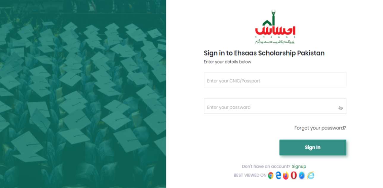 Ehsaas Undergraduate Scholarship Portal