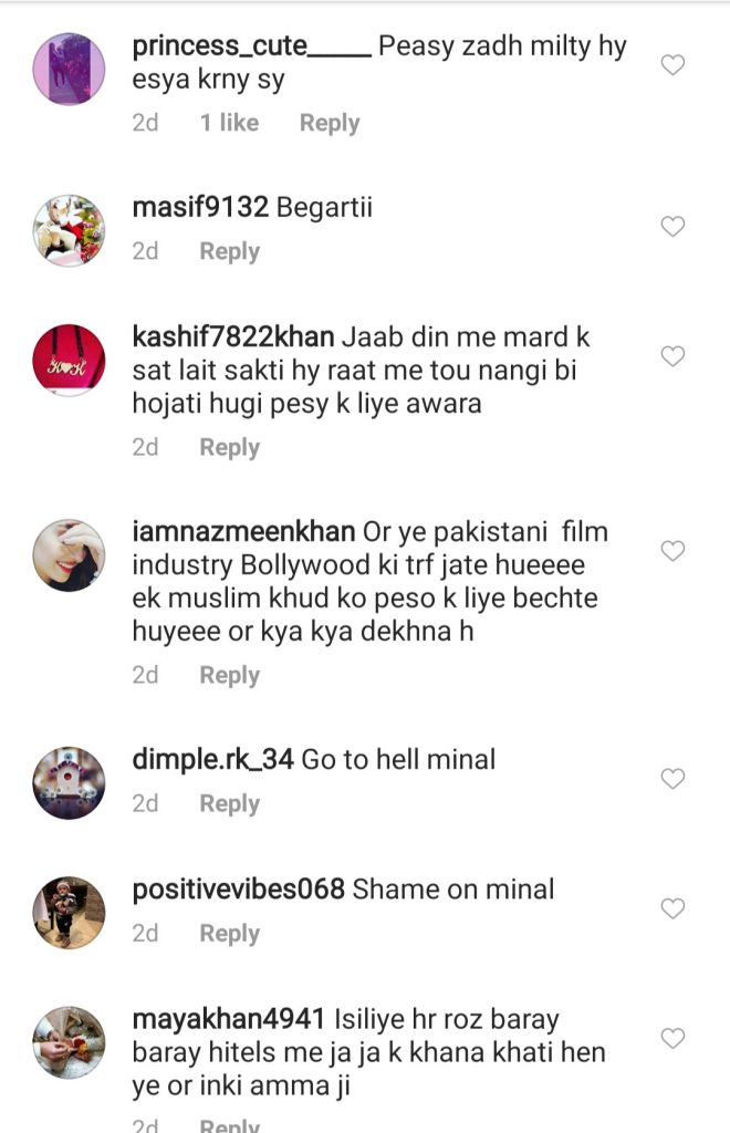 Minal Gets Backlash