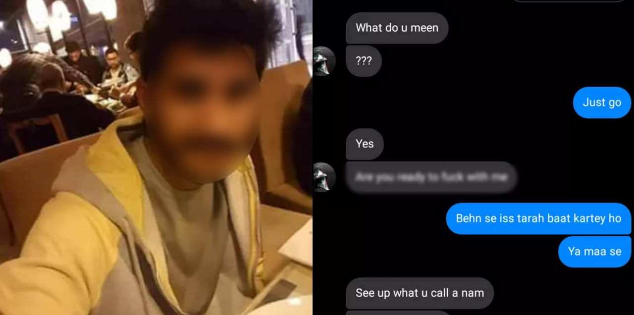 girl shames guy vulgar messages Facebook