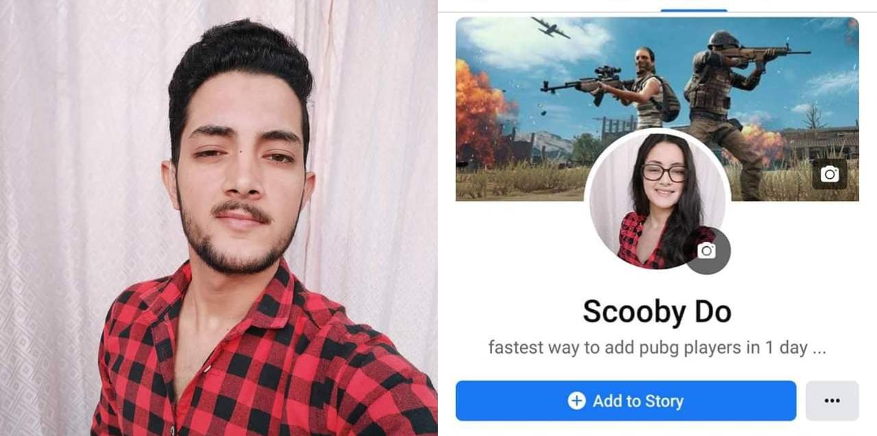 guy pretending girl FaceApp