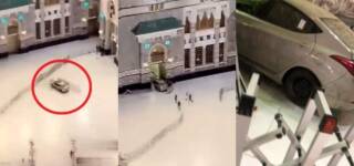 saudi car ram into grand mosque of makkah
