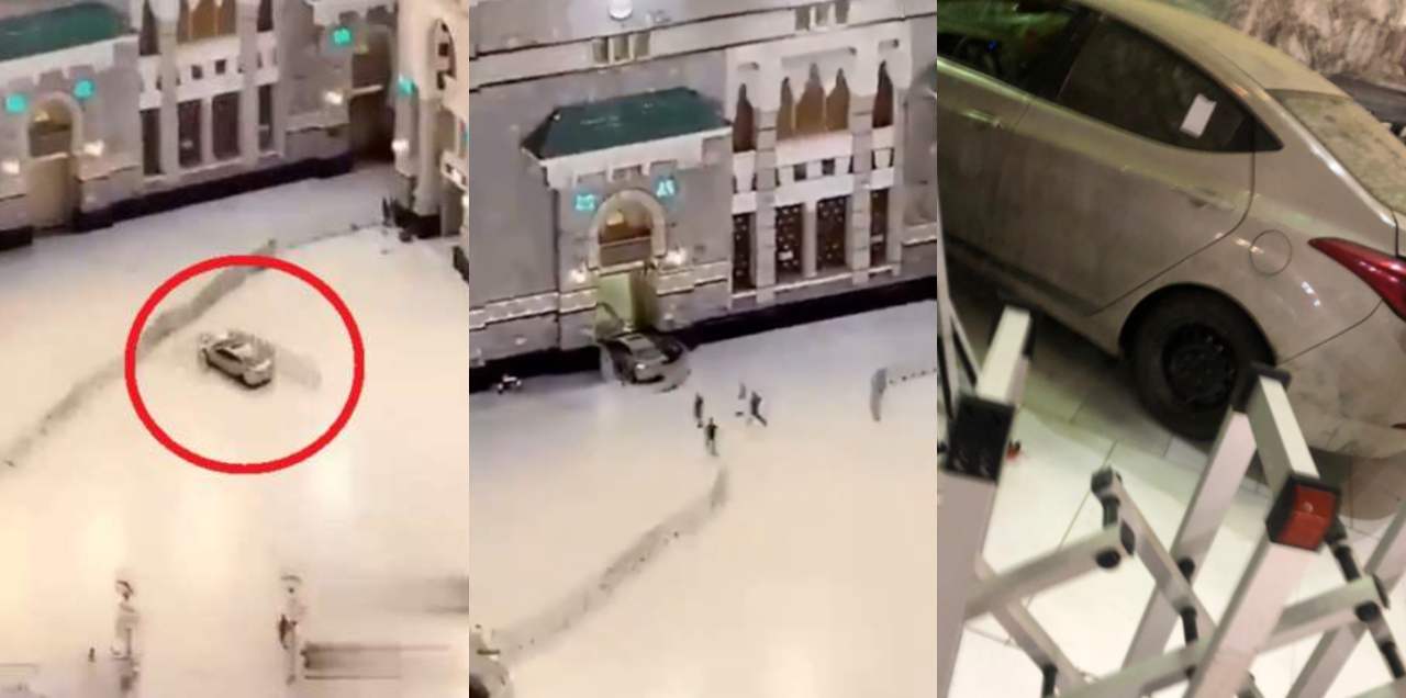 saudi car ram into grand mosque of makkah