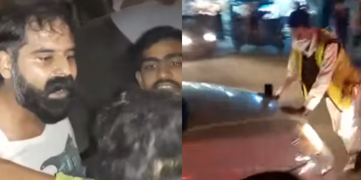 Karachi Man Speeding Traffic Police