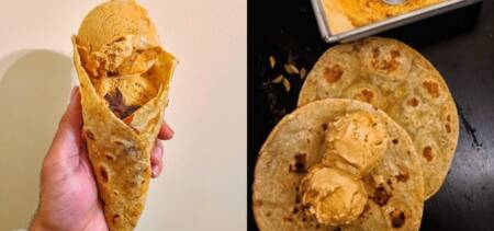 doodh patti ice cream paratha