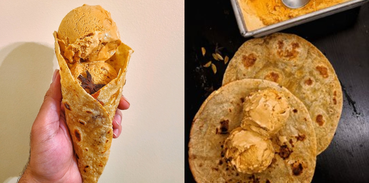 doodh patti ice cream paratha