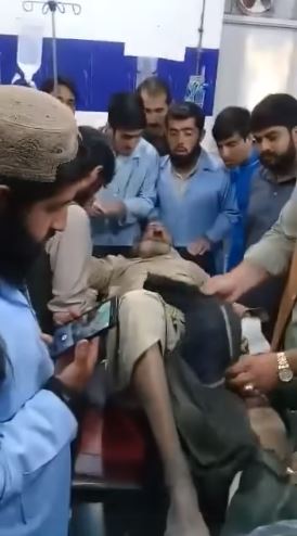 through his vest and clothes