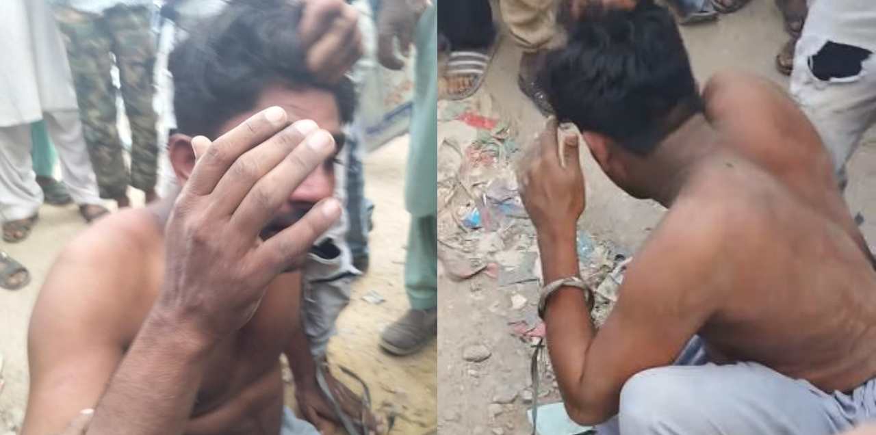 Karachiites thrash criminal snatch bike mobile