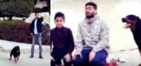 father son Namaz Dog Israeli