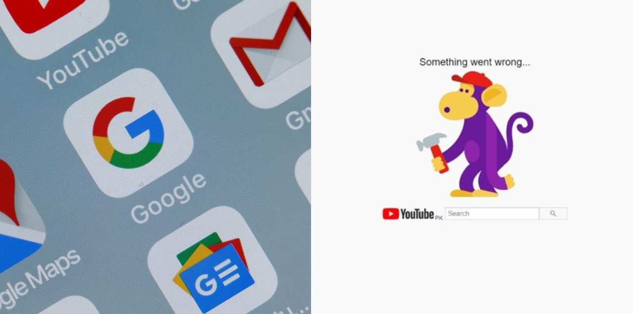 Gmail Google Youtube down