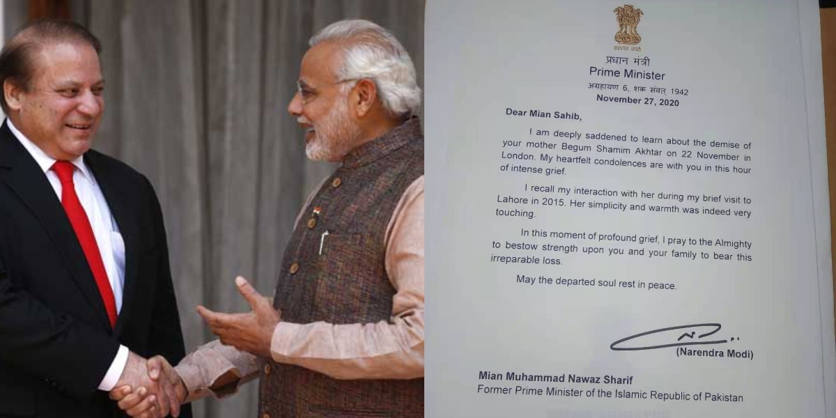 PM Modi Letter Nawaz