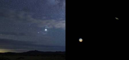 Jupiter Saturn show off sky