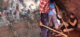 Coward Indian Policemen Farmers Save Lives