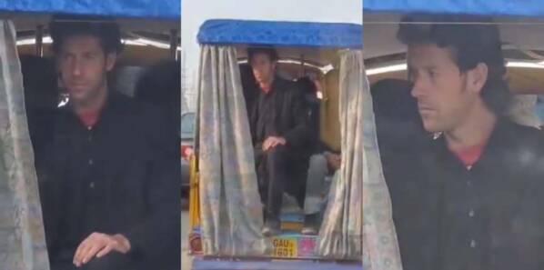 WATCH: Imran Khan Spotted Riding On A Rickshaw In Sialkot!