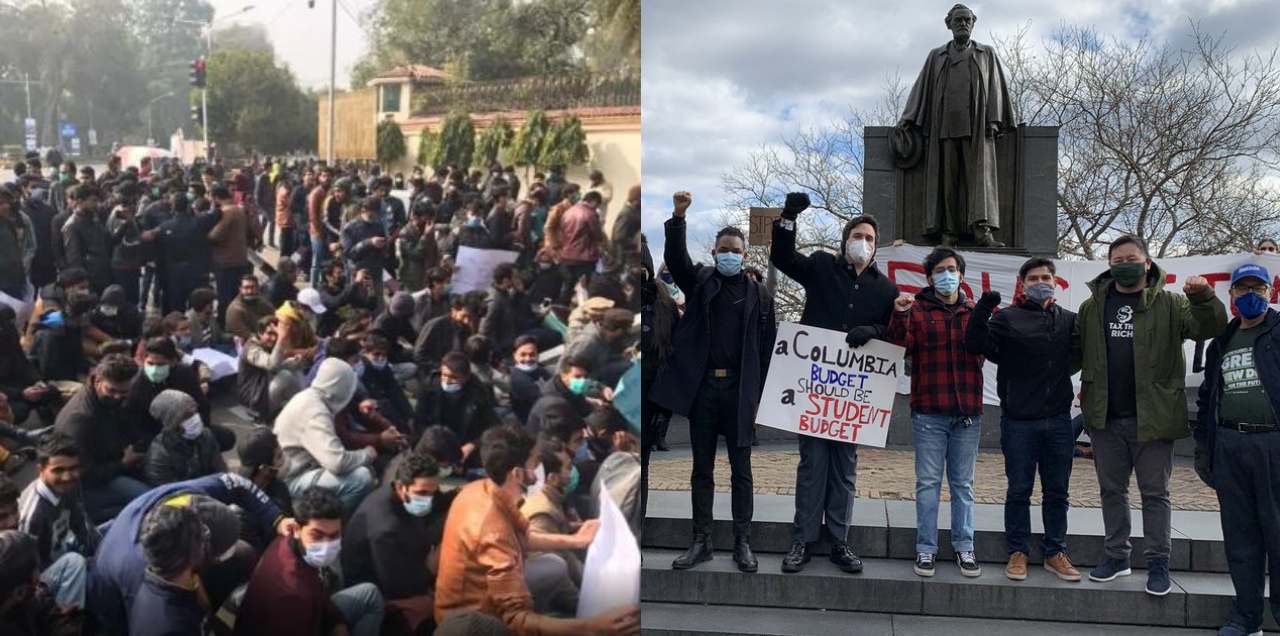 US students online tuition strike