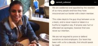 Café Cannoli Errors apology letter