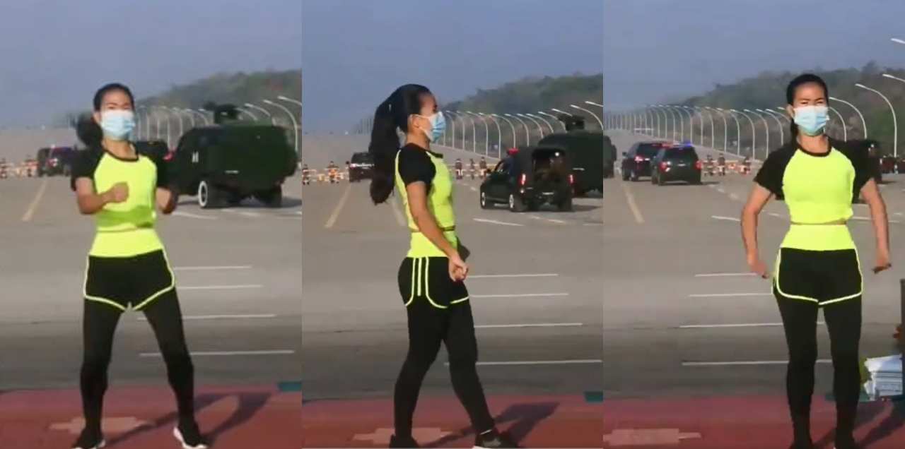 WATCH: Exercise Instructor Accidently Captures 'Myanmar Coup' In Dance