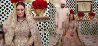 bakhtawar bhutto wedding dress gold diamonds