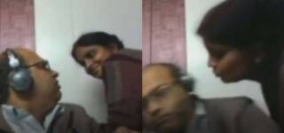 professor wife kissing during zoom class