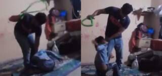 step father beats son apple