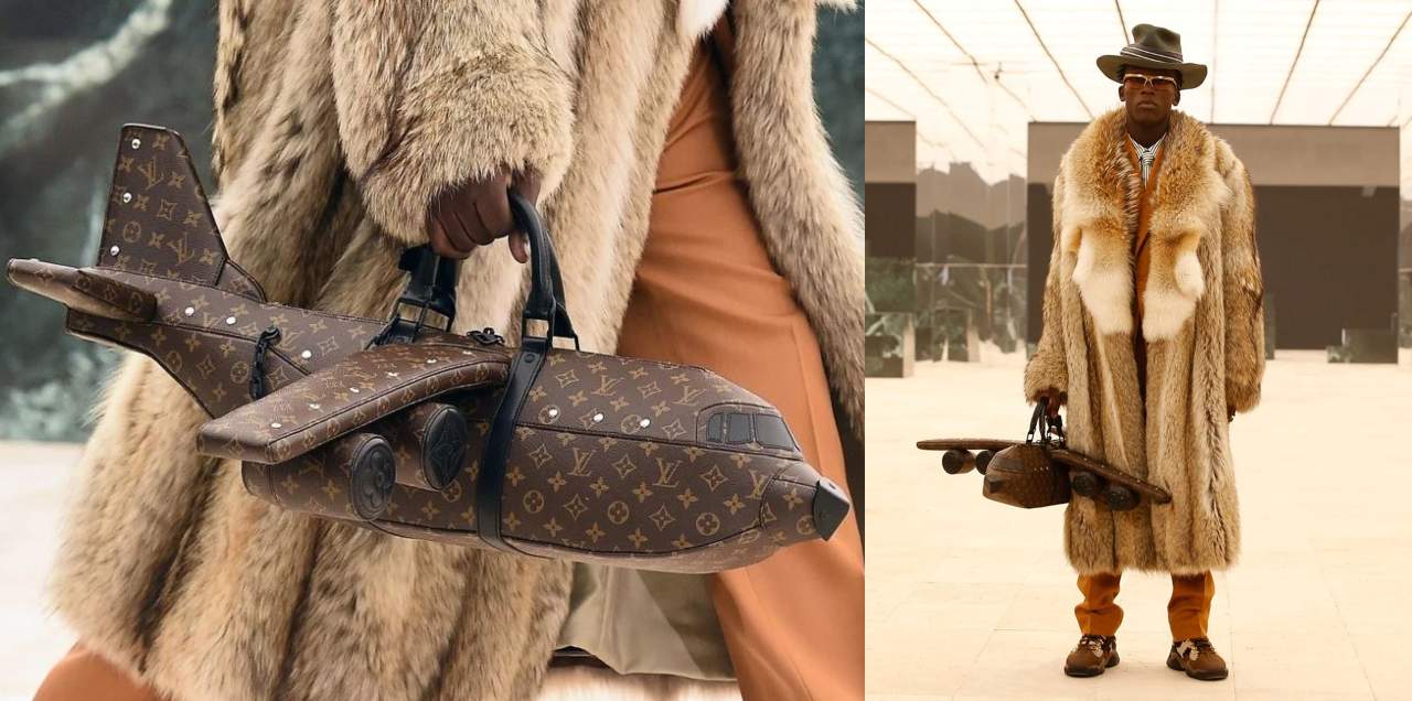 louis airplane shaped bag