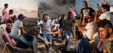 Israeli gather enjoy Bombardment Palestinians