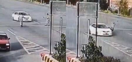 Overspeeding Car runs Peshawar Policeman