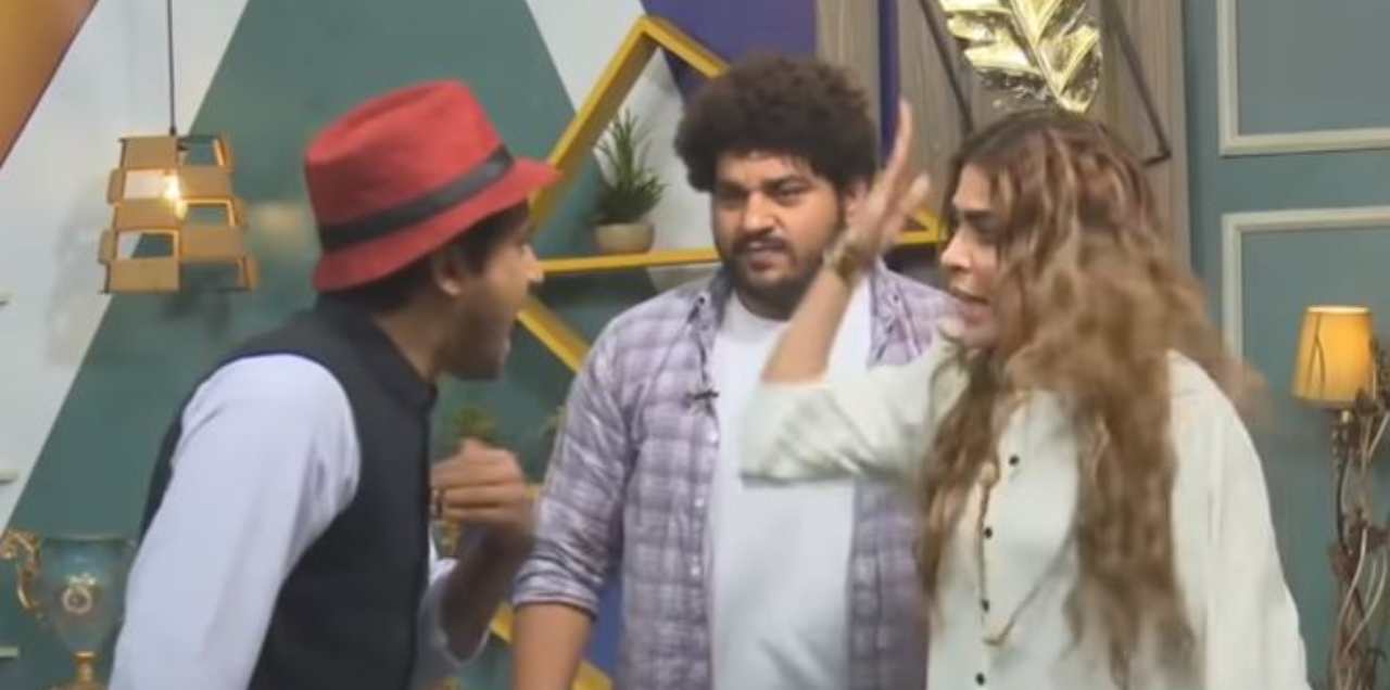 comedian basit ali angry in morning show