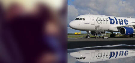 Couple Caught Kissing Airblue Flight