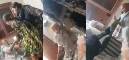 woman abusing beating mother-in-law