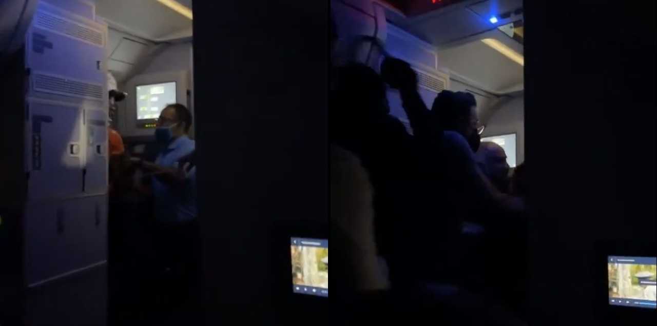 man open plane door mid air