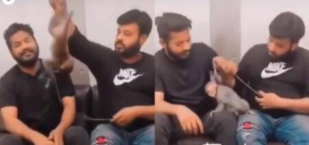 men lahore torture monkey