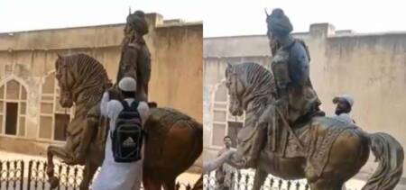 Maharaja Ranjit Singh statue Vandalized