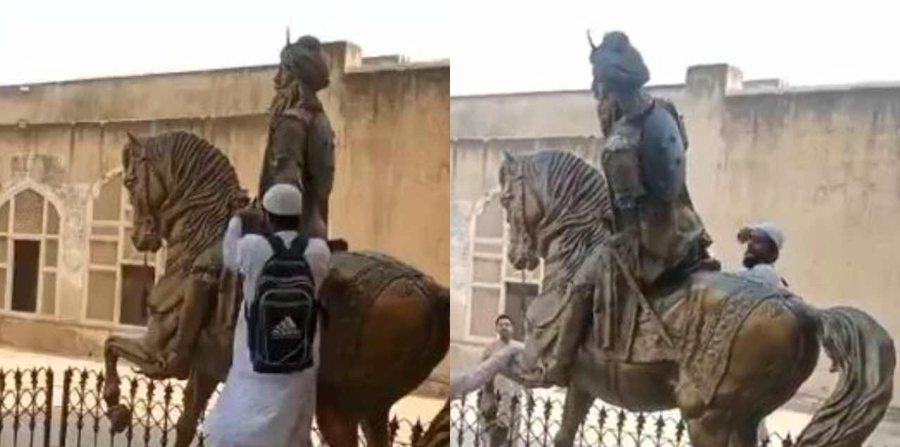 Maharaja Ranjit Singh statue Vandalized