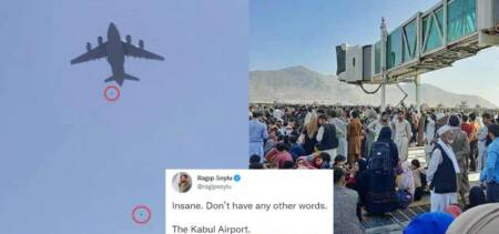 Afghans fall US plane Kabul
