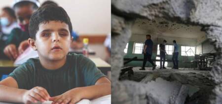 8 year old gaza boy dreams of school
