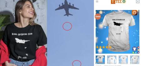 afghans falling plane t-shirts