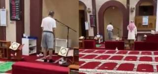 muezzin azaan wearing shorts