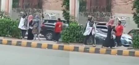 man harasses women bus stop