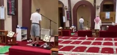 muezzin azaan wearing shorts