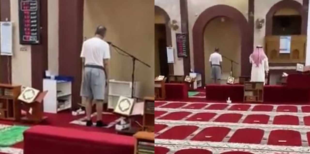 muezzin azaan wearing shorts