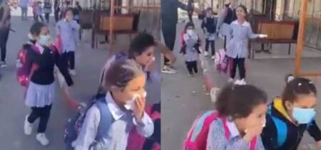 israel tear gas primary school