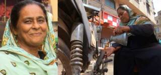 Jameela Khatoon widow fixes motorcycles