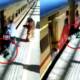 woman comes under moving train