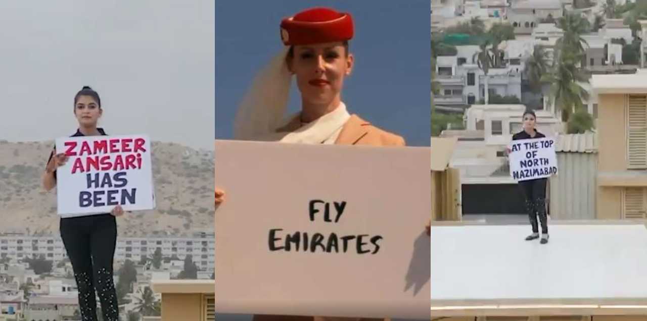 zameer ansari copy emirates ad