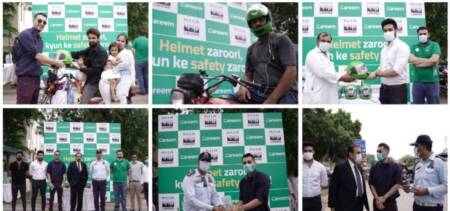 careem safety distributing helmets