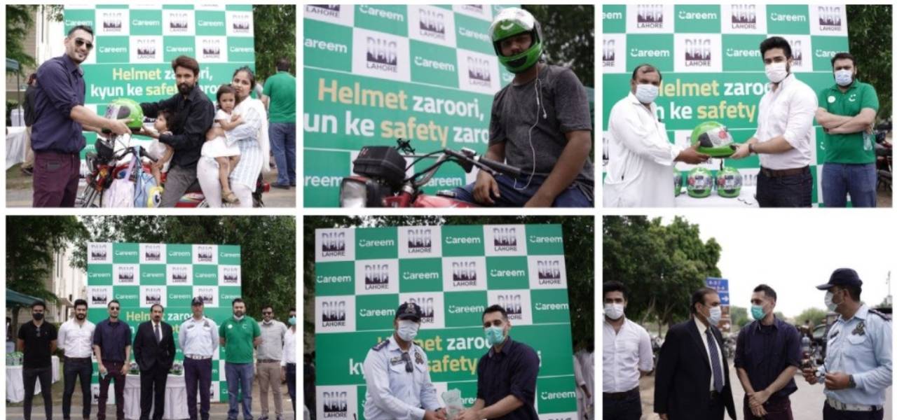 careem safety distributing helmets