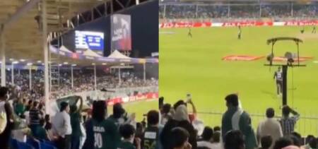 pakistani crowd chants security