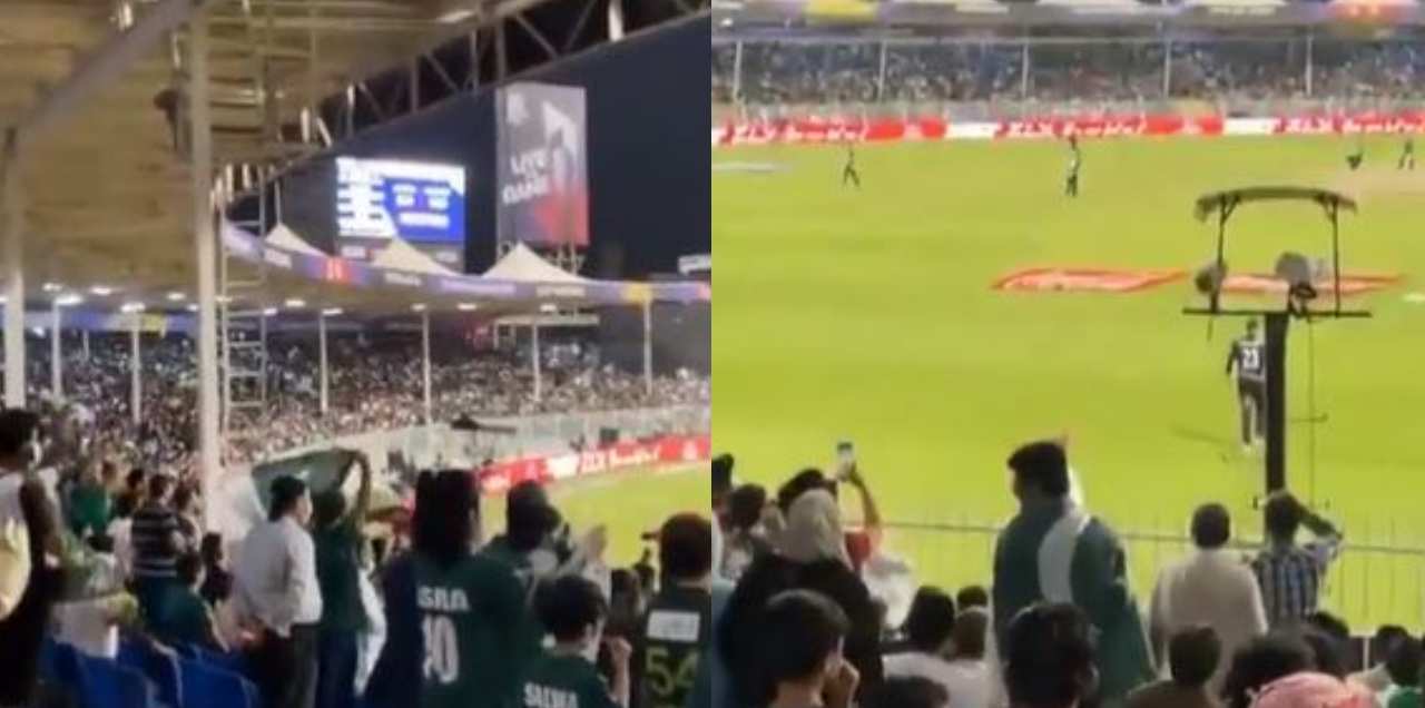 pakistani crowd chants security