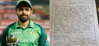 babar azam responds letter kid